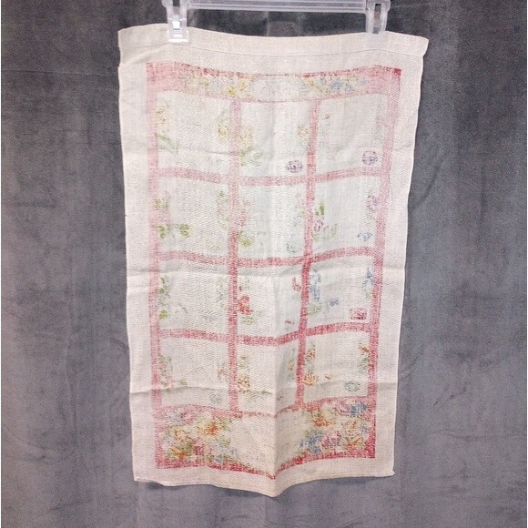 Vintage 1976 Birthstones and Flowers Linen Wall Hanging Tea Towel - Picture 5 of 5